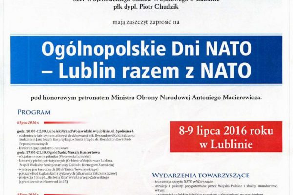 Miniaturka artykułu Lubelski piknik z okazji szczytu NATO