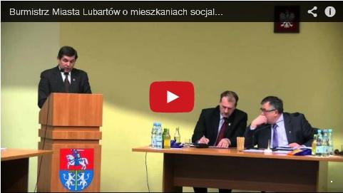 Miniaturka artykułu Burmistrz Miasta Lubartów o mieszkaniach socjalnych (video)