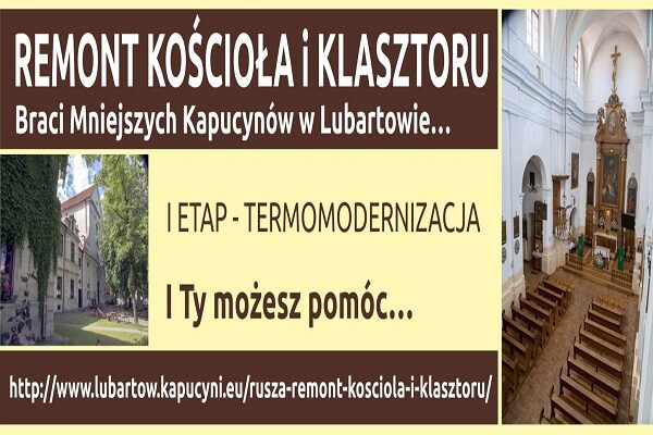 Miniaturka artykułu Zbiórka na remont Klasztoru Braci Mniejszych Kapucynów w Lubartowie