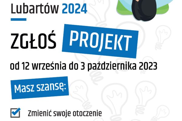 Miniaturka artykułu Budżet Obywatelski Miasta Lubartów 2024 – zgłoś projekt