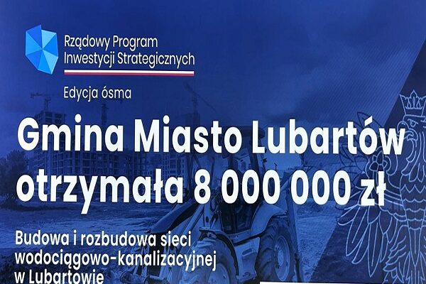 Miniaturka artykułu 8 mln zł dofinansowania na rozbudowę sieci wodociągowo-kanalizacyjnej